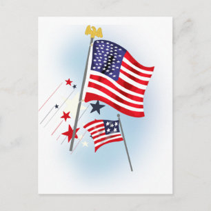 Postales de estrellas y franjas