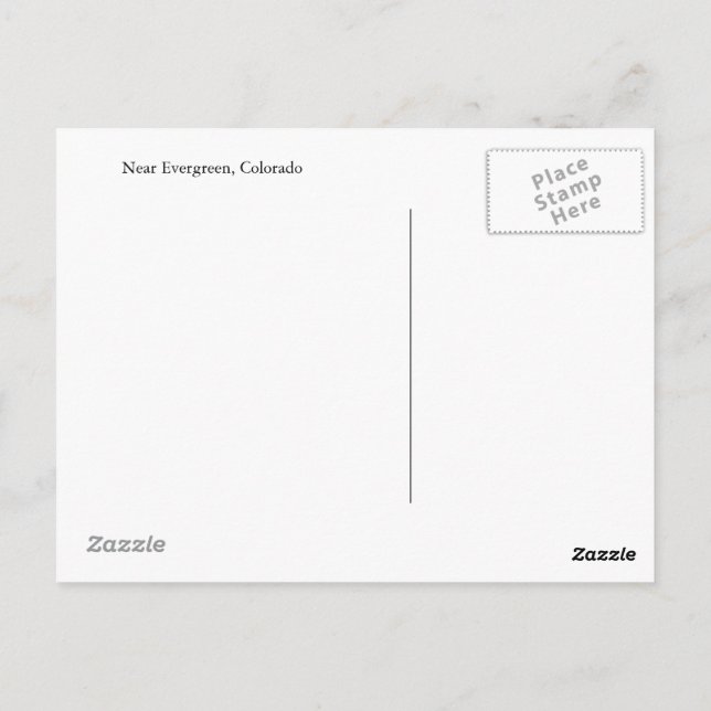 Postales de Evergreen, Colorado (Reverso)