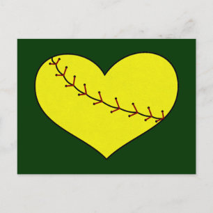 Postales de Fastpitch Softball Heart