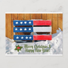 Postales de felicitaciones navideñas Patriotic Mer