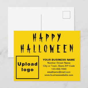Postales de feriado amarillo de Halloween de negoc