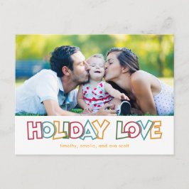 Postales de feriado amor merry y Navidades brillan