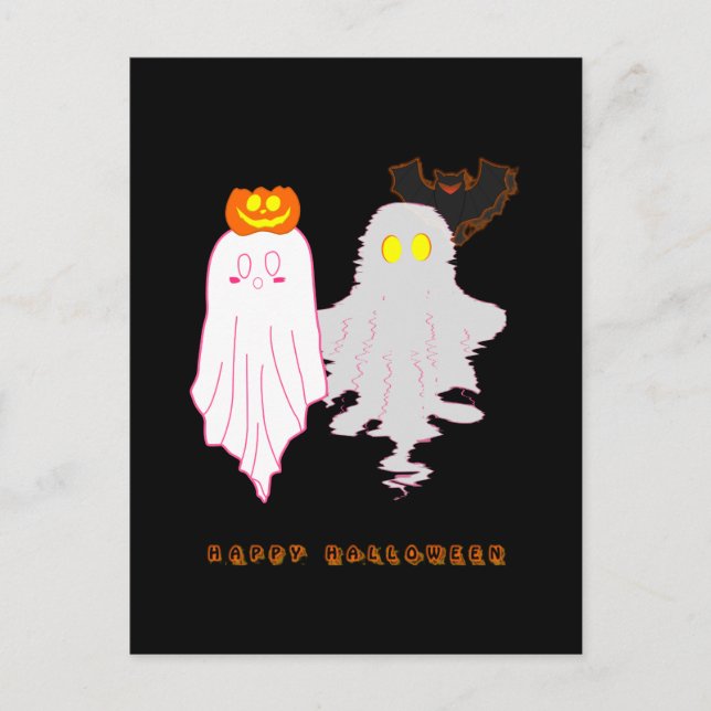 Postales de feriado de Halloween para bebés curado (Anverso)