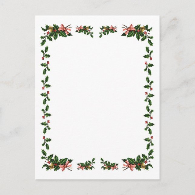 Postales de feriado de Navidades de Holly Berry (Anverso)