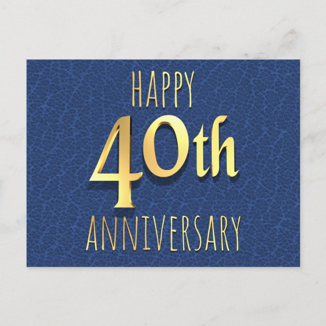 Postales de feriado del 40° aniversario (Anverso)