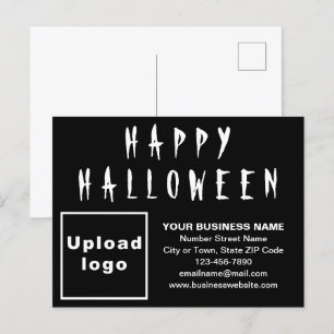 Postales de feriado negro de Halloween de negocios