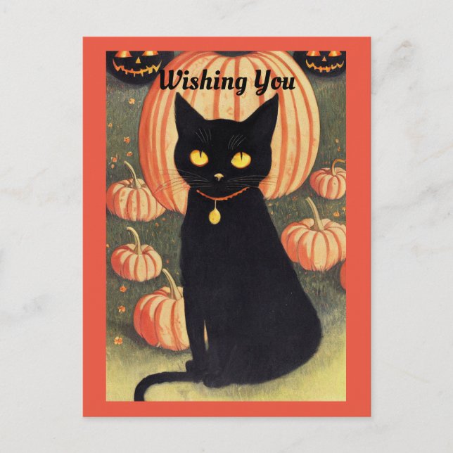 Postales de feriado para gatos de Halloween (Anverso)
