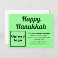 Postales de feriado verde ligero para Hanukkah Bus