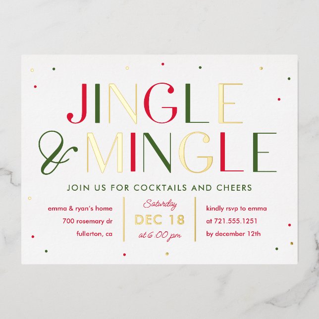 Postales de Fiesta de Navidades de Relieve metaliz (Anverso)