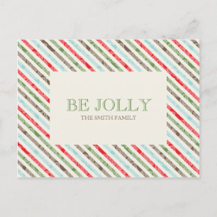 Postales De Fiestas De Candy Cane Stripe Y Damask