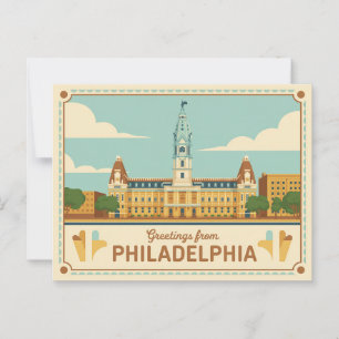 Postales de Filadelfia de época Saludos desde