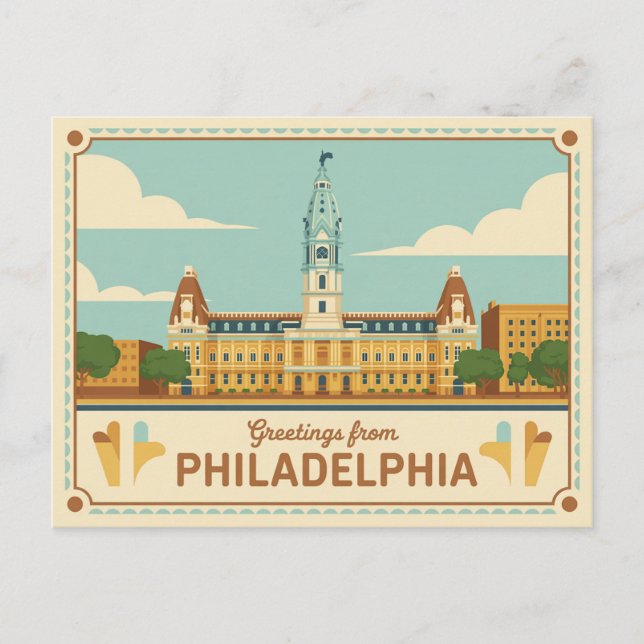 Postales de Filadelfia de época | Saludos desde (Anverso)