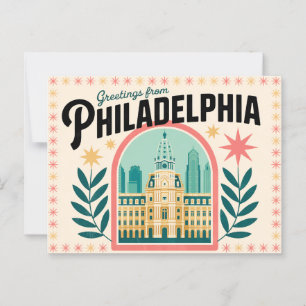 Postales de Filadelfia de época Saludos desde