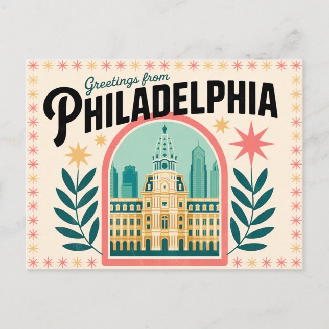 Postales de Filadelfia de época | Saludos desde (Anverso)