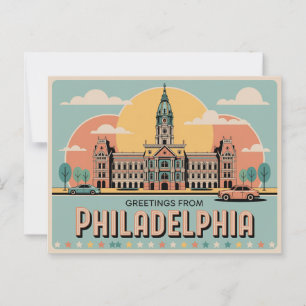 Postales de Filadelfia de época Saludos desde
