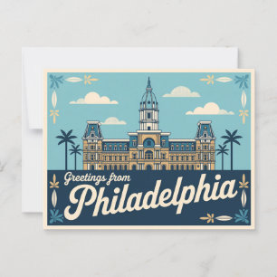 Postales de Filadelfia de época Saludos desde