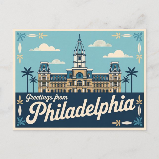 Postales de Filadelfia de época | Saludos desde (Anverso)