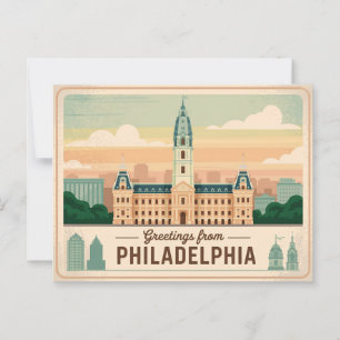 Postales de Filadelfia de época Saludos desde