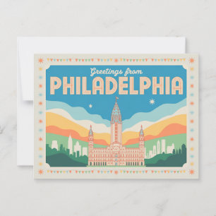 Postales de Filadelfia de época Saludos desde