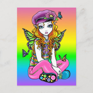 Postales de flor de mariposa de arcoiris "Sunny"