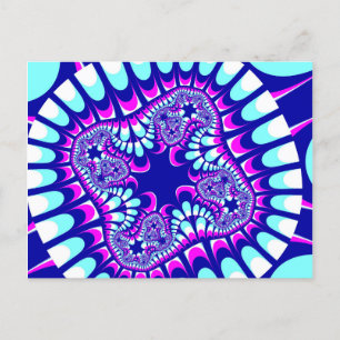 Postales de flores de hielo rosadas personalizados