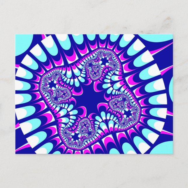 Postales de flores de hielo rosadas personalizados (Anverso)