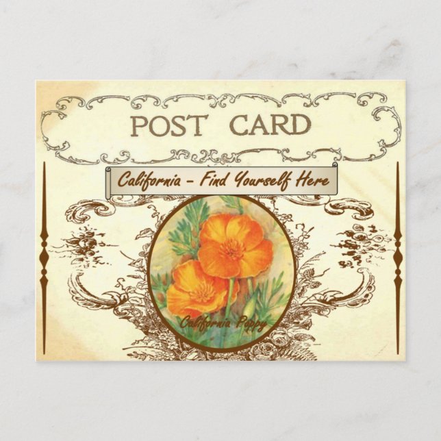 Postales de flores del estado de California (Anverso)