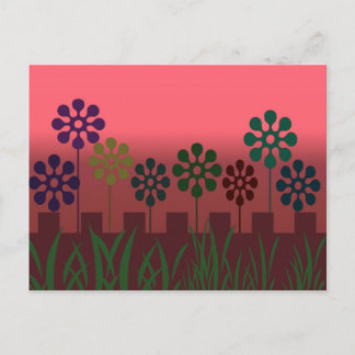 Postales de flores retro
