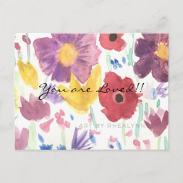 Postales de flores silvestres de baile