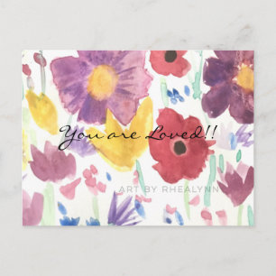 Postales de flores silvestres de baile