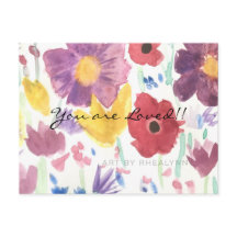 Postales de flores silvestres de baile