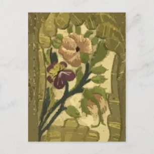 Postales de flores y hojas de barro vintage