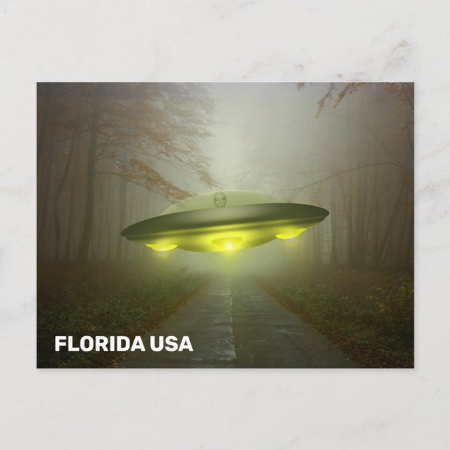 Postales de FLORIDA USA SPACESHIP UFO ART (Anverso)