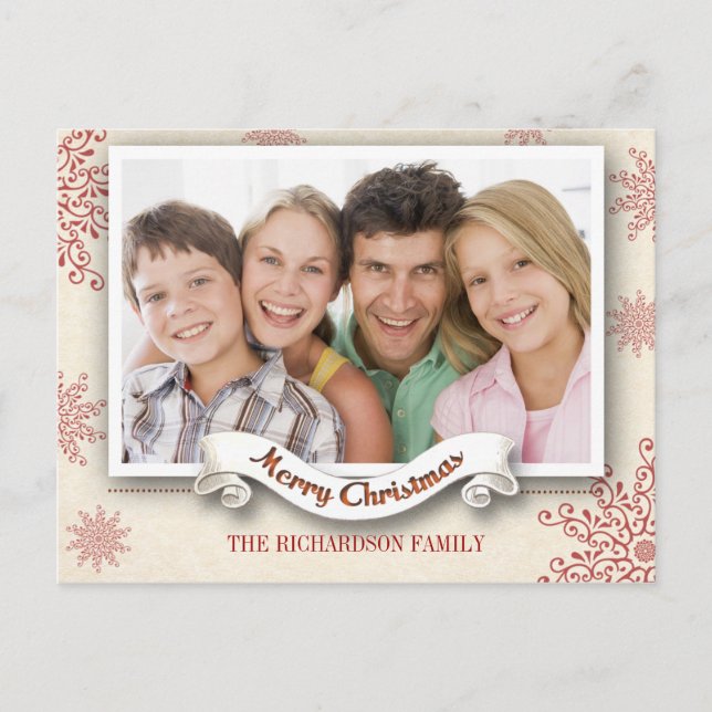 postales de foto de bienvenida navideña de tempora (Anverso)