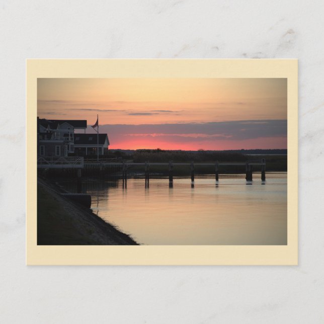 Postales de fotografía de Sunset Waterscape (Anverso)
