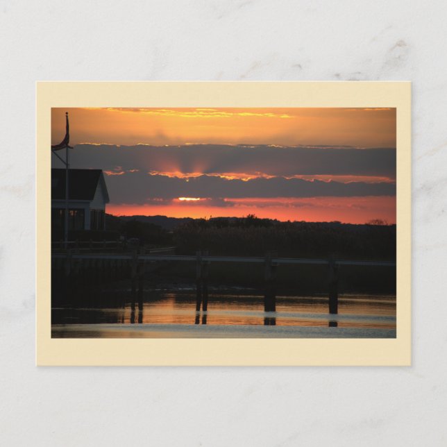 Postales de fotografía de Sunset Waterscape (Anverso)