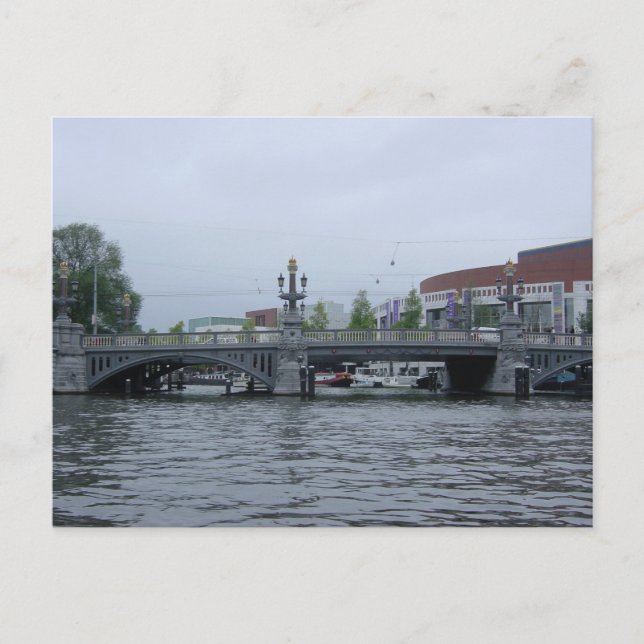 Postales de fotografía del puente de Amsterdam (Anverso)