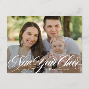 Postales de fotos de Swirly Cheer Happy New Year