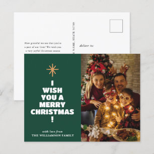 Postales de fotos modernas de la familia de navida