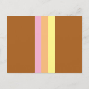 Postales de franjas retro (Naranja Multi)