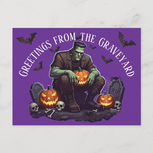 Postales de Frankenstein Halloween (Anverso)