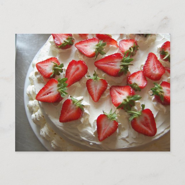 Postales de fresas y crema Gateau (Anverso)