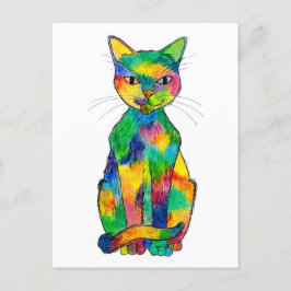 Postales de gato arco iris