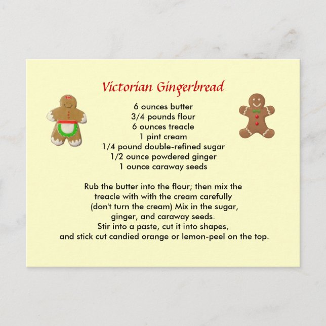 Postales de Gingerbread de Victoria (Anverso)