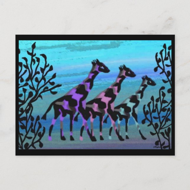 Postales de Giraffe Sunrise (Anverso)
