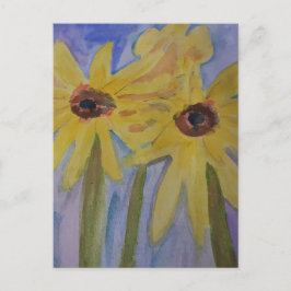 Postales de girasoles amarillos de verano
