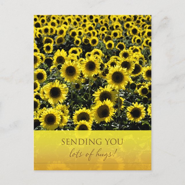 Postales de girasoles / Te mandan muchos abrazos (Anverso)