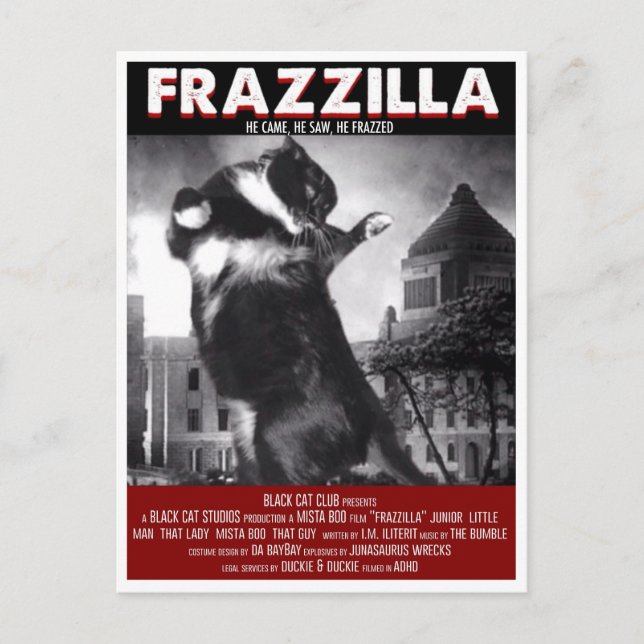 Postales de Godzilla Cat (Anverso)