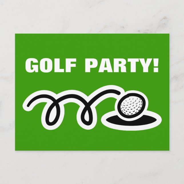 Postales de golf para invitaciones y reuniones de  (Anverso)