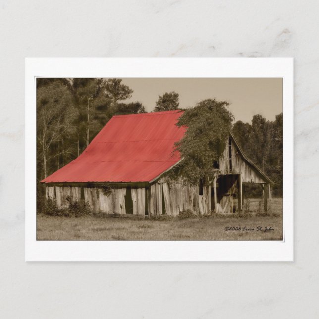 Postales de granero de techos rojos (Anverso)
